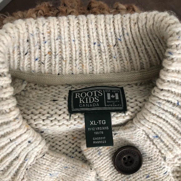 Beige Roots cardigan in excellent condition - Picture 2 of 3